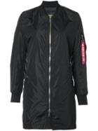 L-2b Long Jacket - Women - Nylon - M, Black, Nylon, Alpha Industries