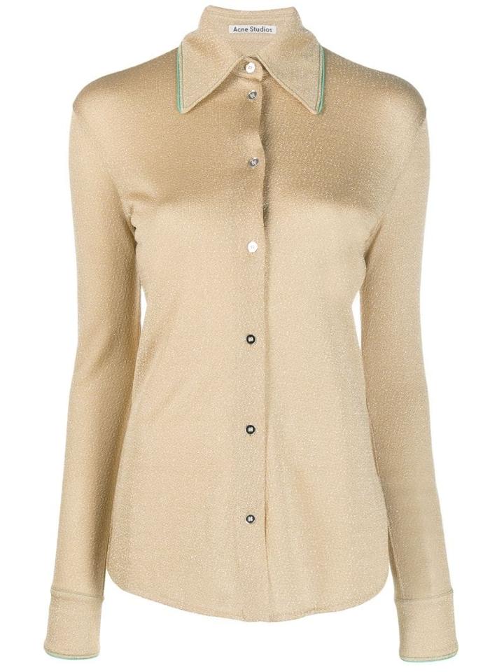 Acne Studios Fluid Lurex Shirt - Gold