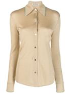 Acne Studios Fluid Lurex Shirt - Gold