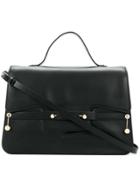 Red Valentino Square Design Tote Bag - Black