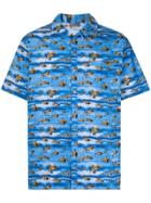 Lanvin Sharks Print Shirt - Blue