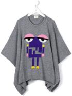 Fendi Kids 'monster Robot' Poncho Jumper, Girl's, Size: 8 Yrs, Grey