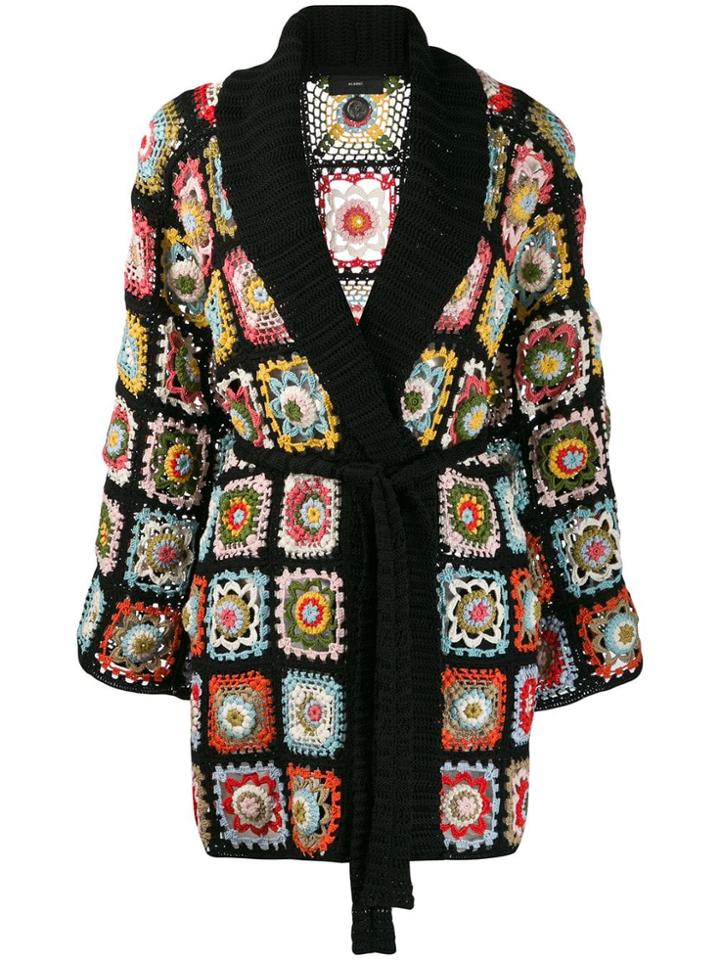 Alanui Crochet Mid-length Cardi-coat - Black