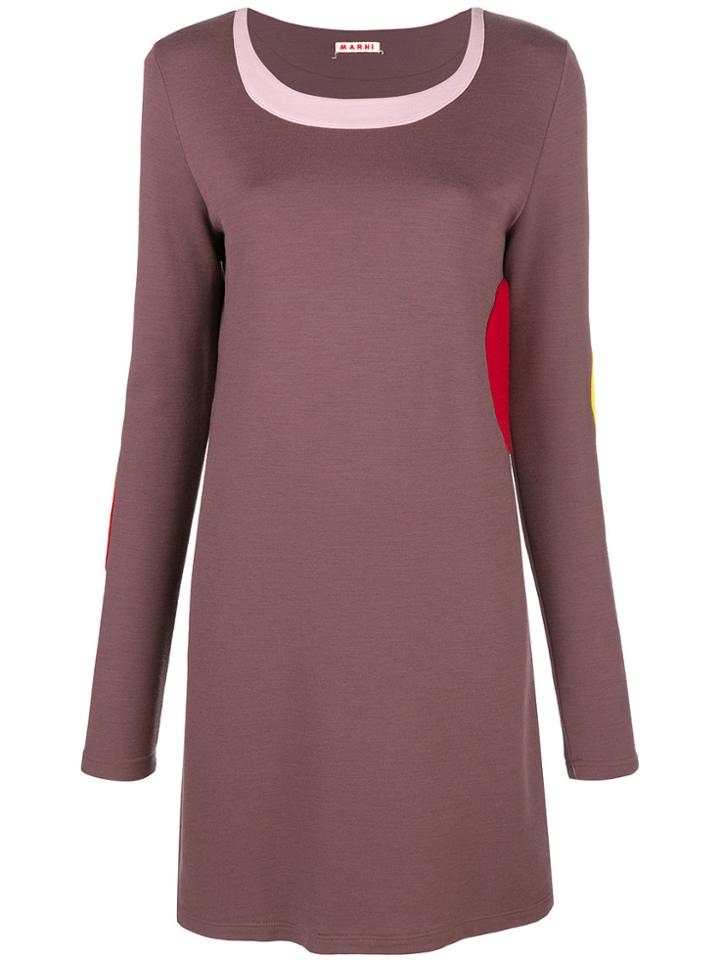 Marni Vintage Colour Block Shift Dress - Pink & Purple