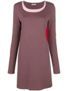 Marni Vintage Colour Block Shift Dress - Pink & Purple