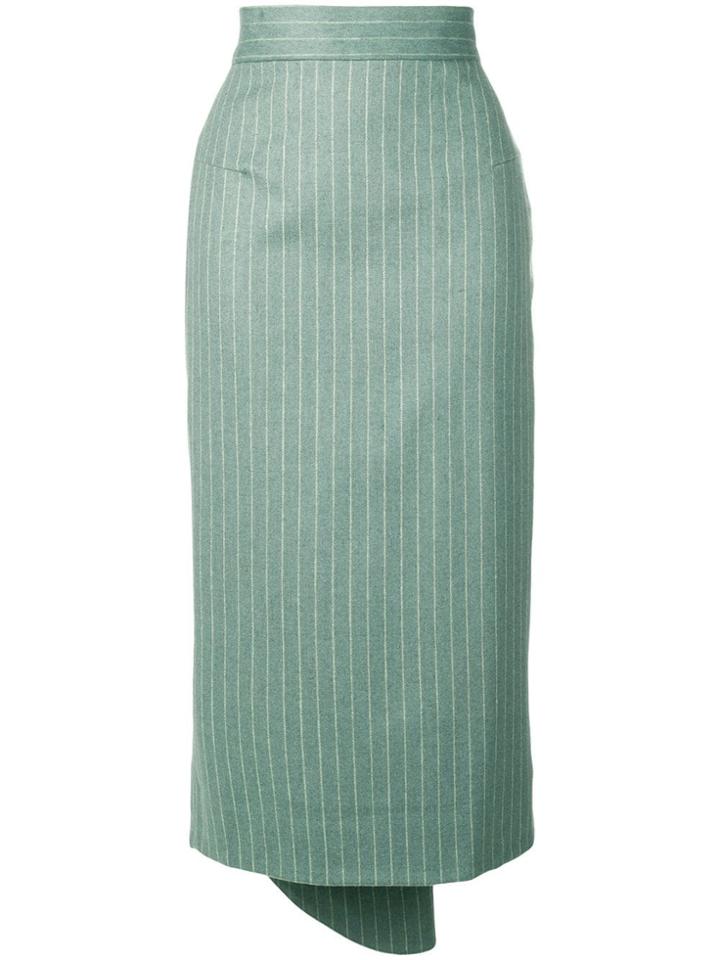 Walk Of Shame Striped High Waisted Skirt - Green