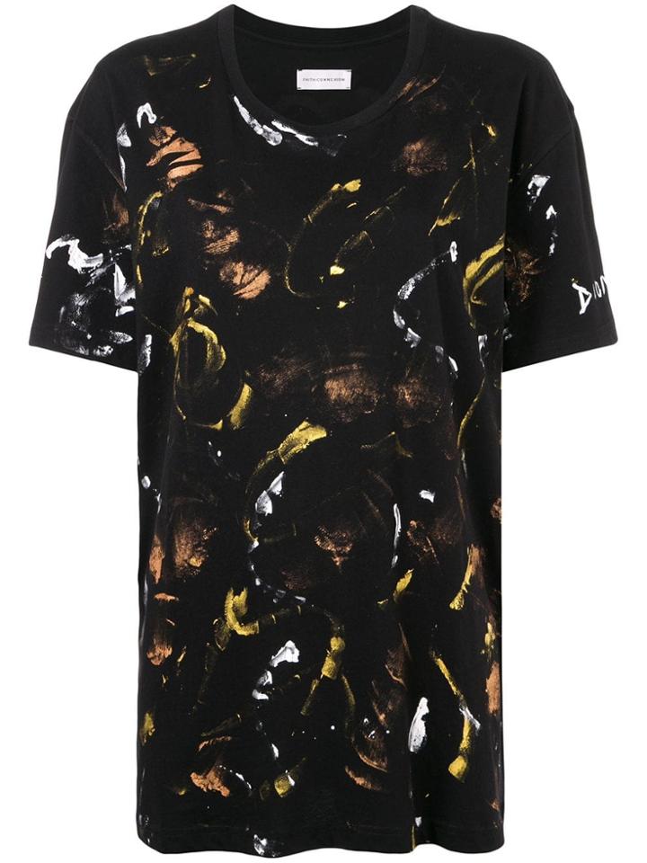 Faith Connexion Abstract Print T-shirt - Black