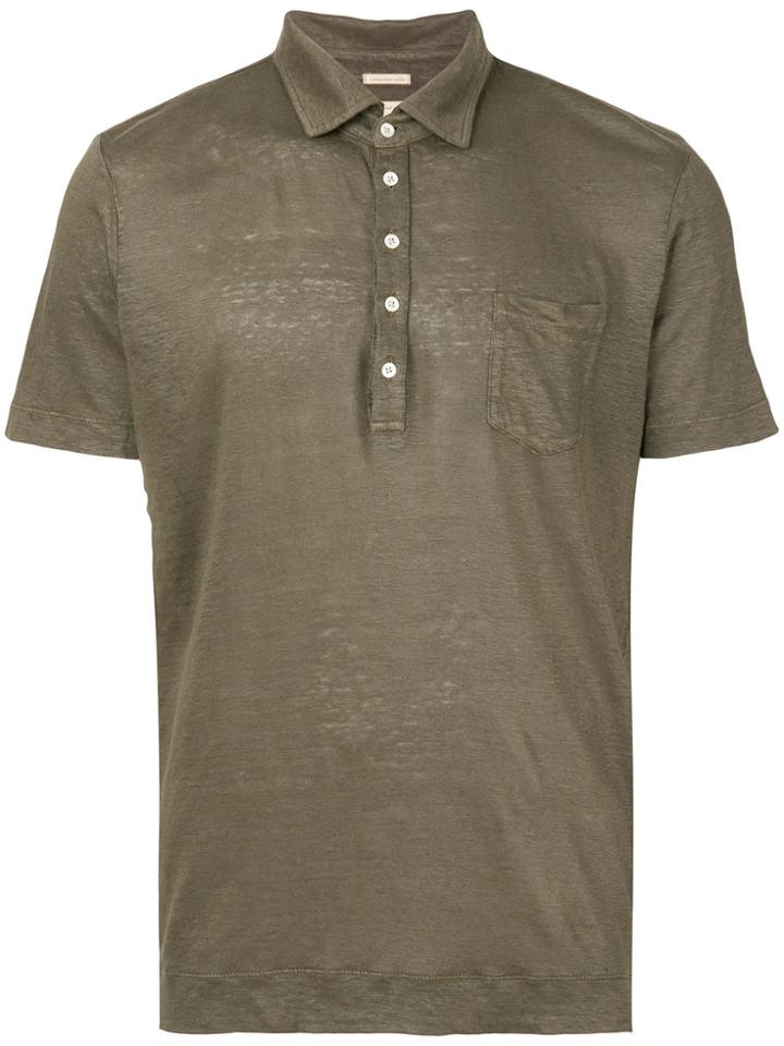 Massimo Alba Patch Pocket Polo Shirt - Nude & Neutrals