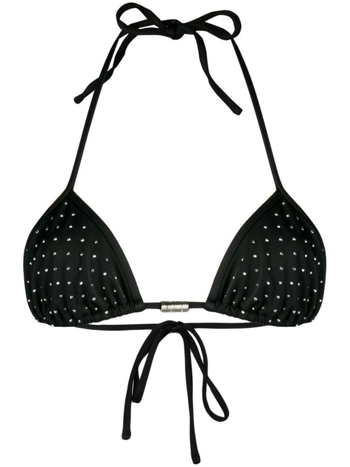 Zadig & Voltaire Crystal Embellished Bikini Top - Black