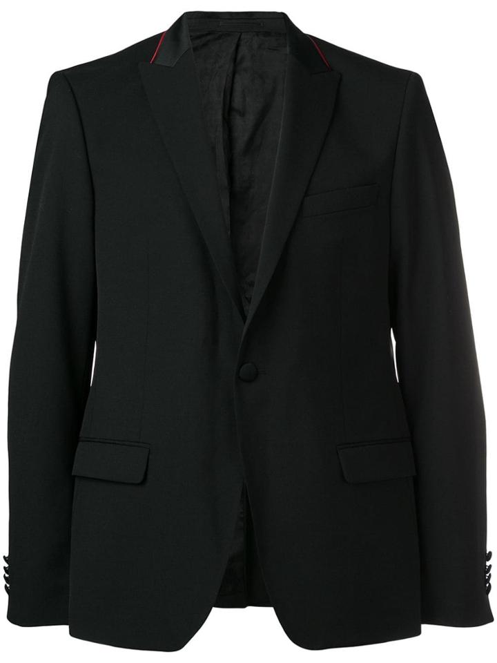 Karl Lagerfeld Structured Tuxedo Blazer - Black