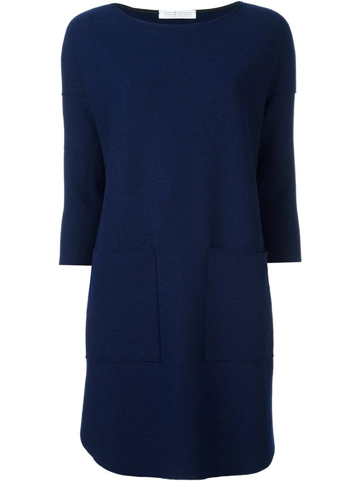 Harris Wharf London Sweater Dress, Women's, Size: 46, Blue, Virgin Wool