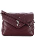 Saint Laurent Front Logo Clutch Bag - Red