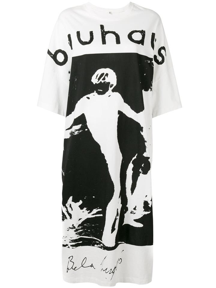 R13 - Oversized Bauhaus Print Top - Women - Cotton - M, Women's, White, Cotton