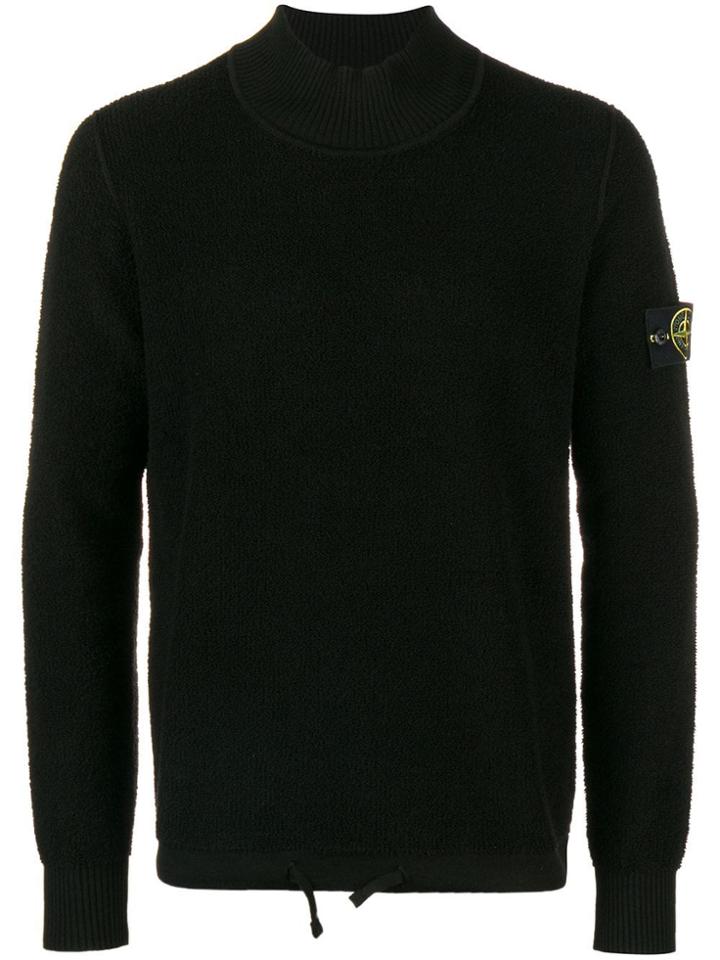 Stone Island High Neck Jersey Sweater - Black