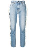Iro Fringe Cropped Jeans - Blue