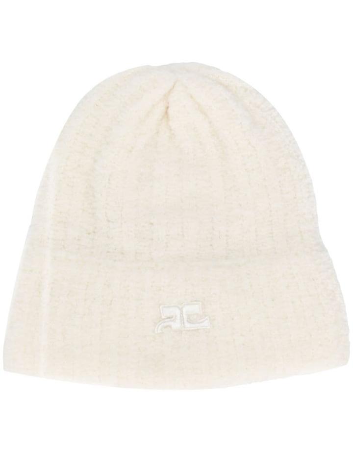 Courrèges Ribbed Beanie - Neutrals