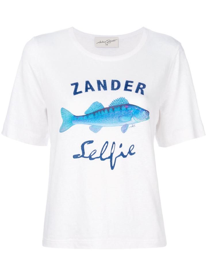 Antonia Zander Fish Print T-shirt - White