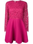 Valentino Lace A-line Dress - Pink