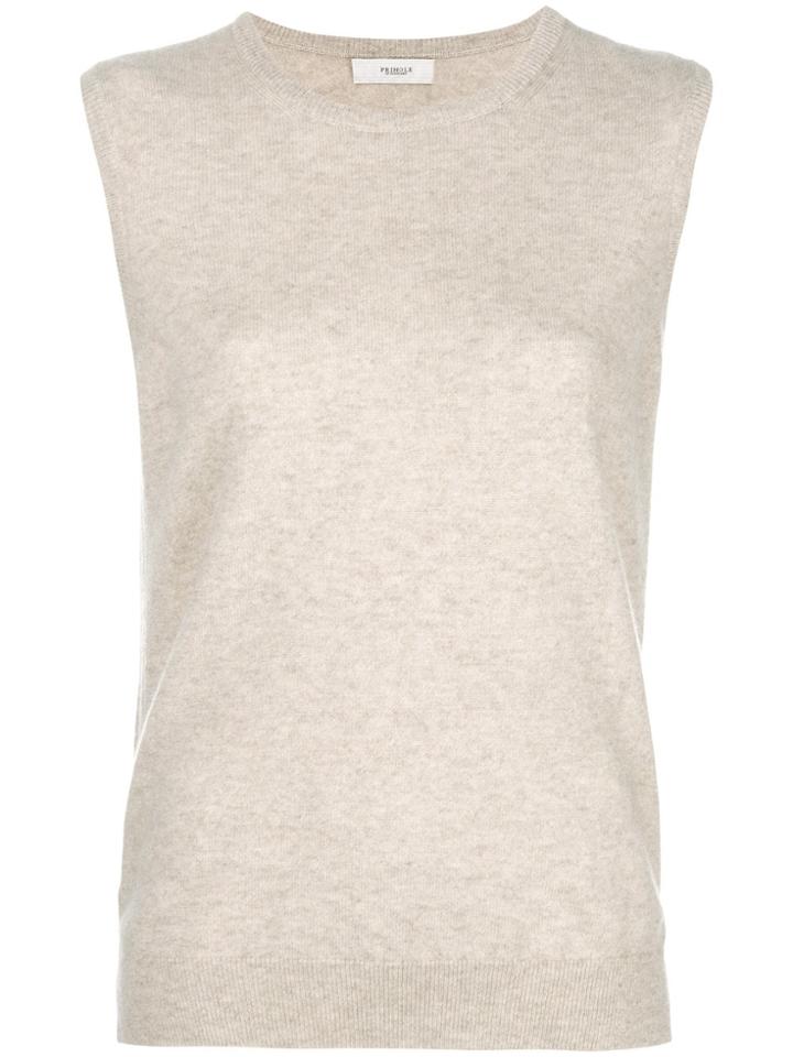 Pringle Of Scotland Sleeveless Fitted Sweater - Neutrals