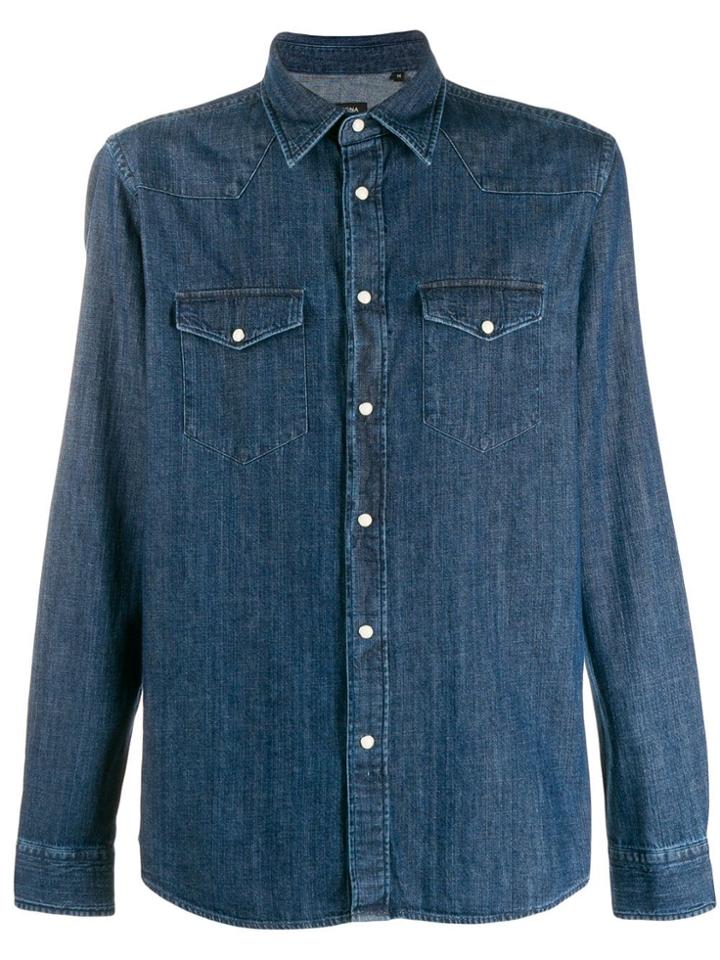 Z Zegna Relaxed-fit Denim Shirt - Blue