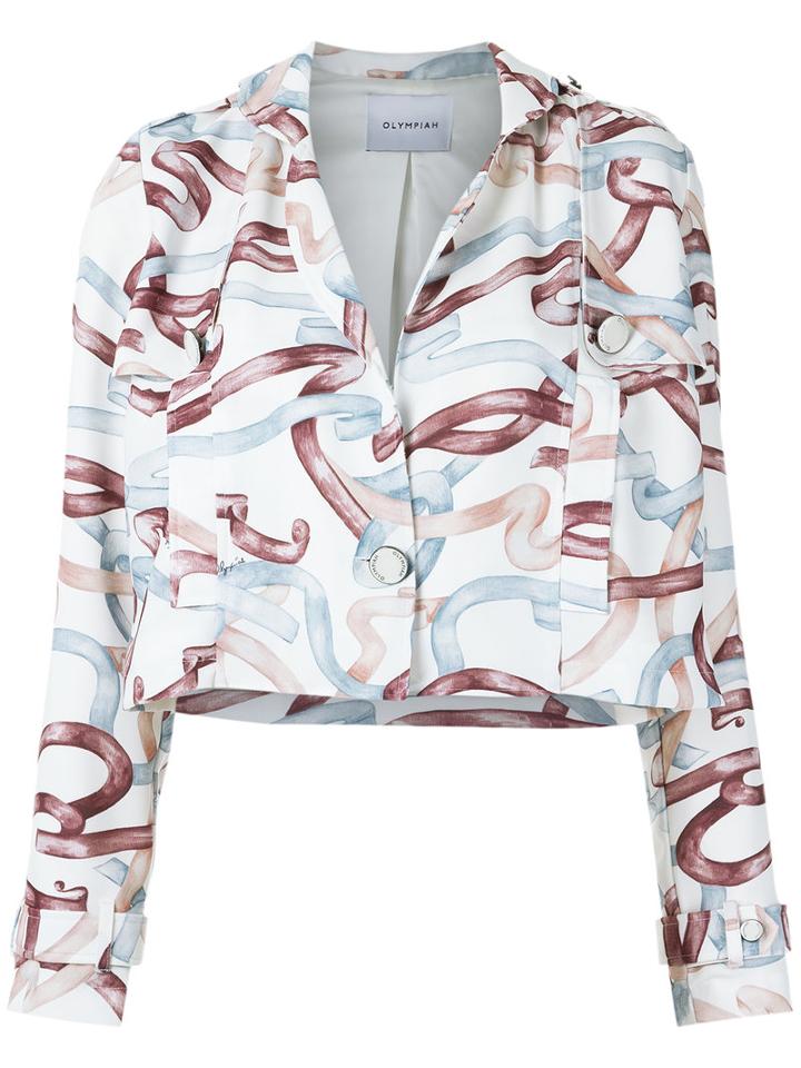 Olympiah - Printed Jacket - Women - Polyester - 36, White, Polyester