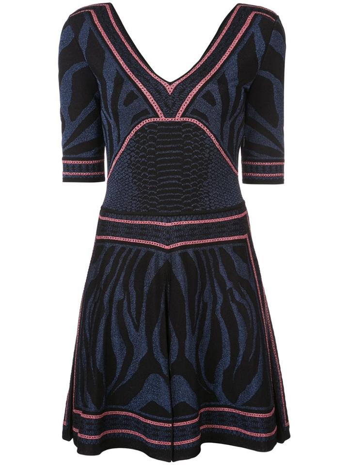 Roberto Cavalli Contrast Trim Dress - Blue