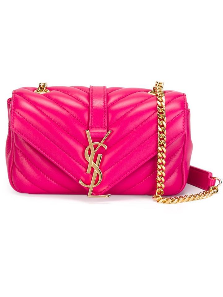 Saint Laurent Baby 'monogram' Satchel, Women's, Pink/purple