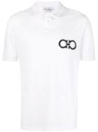 Salvatore Ferragamo Logo Patch Polo Top - White