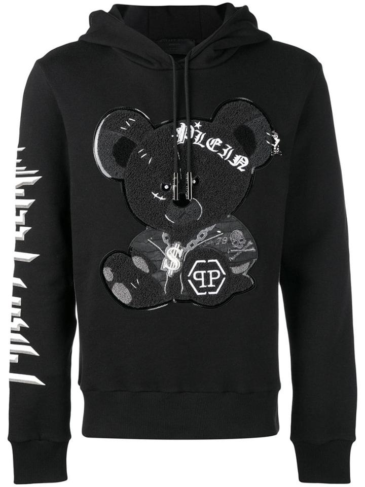 Philipp Plein Teddy Bear Hoodie - Black