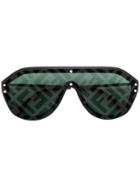Fendi Eyewear Aviator Style Sunglasses - Black