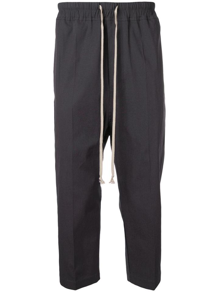 Rick Owens Cropped Tailored Trousers - Blue