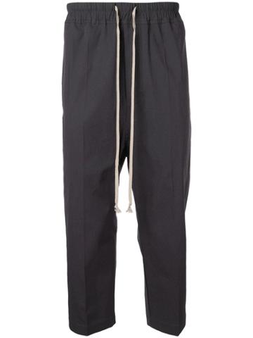 Rick Owens Cropped Tailored Trousers - Blue
