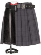 Hyein Seo Harness Panel Pleated Mini Skirt - Grey