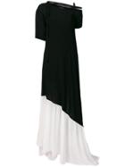 Ann Demeulemeester Contrast Flared Dress - Black