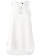 Alexander Wang Lace-up Tank Top, Women's, Size: 4, White, Polyester/triacetate