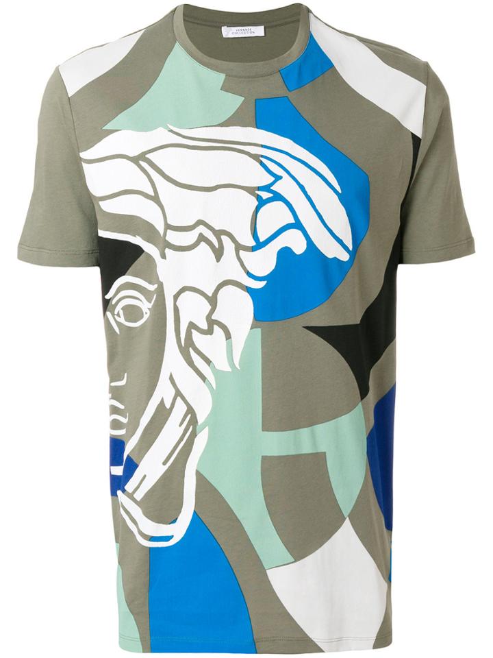 Versace Collection Printed Short Sleeved T-shirt - Multicolour