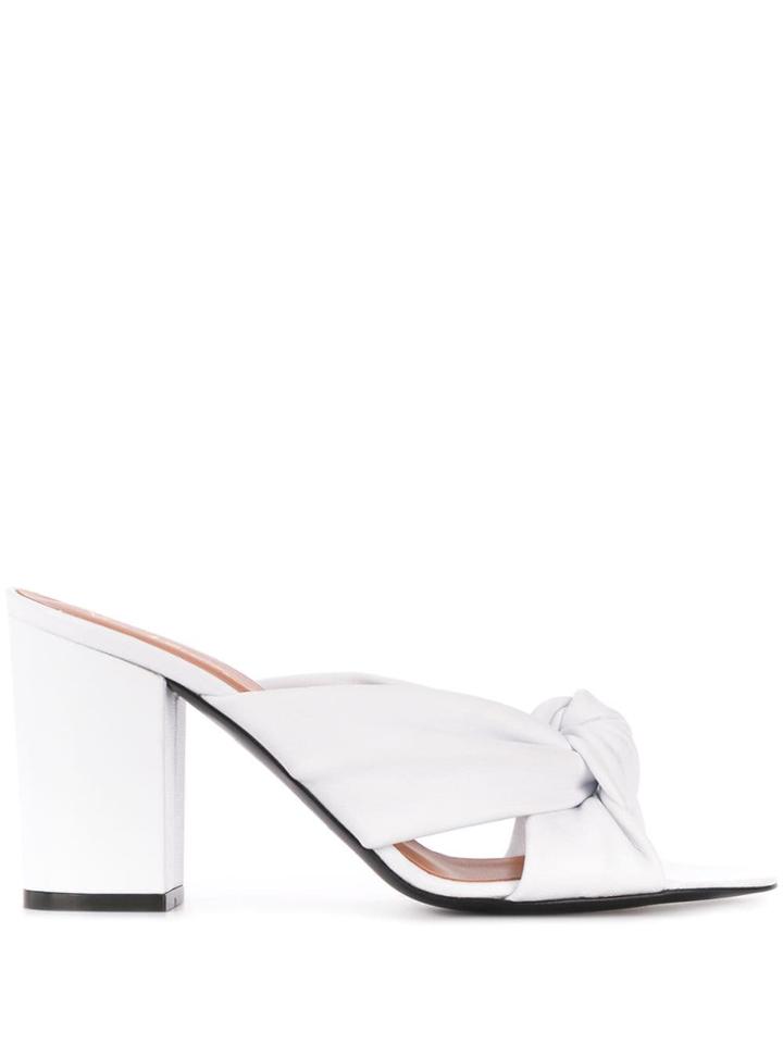 Via Roma 15 Knotted Mules - White