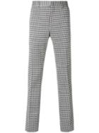 Fendi Pattern Embroidered Straight Leg Trousers - Brown