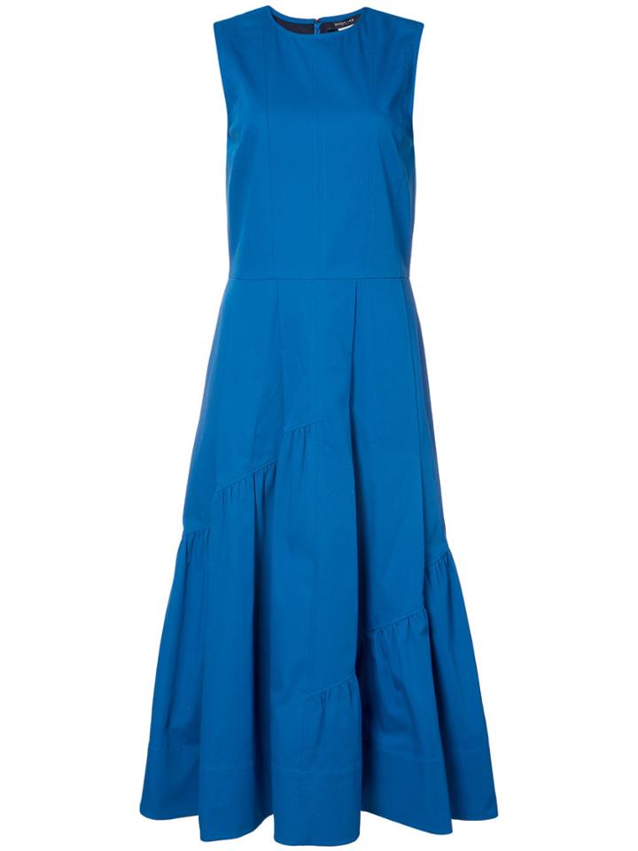 Derek Lam Sleeveless Dress With Shirring Detail - Blue