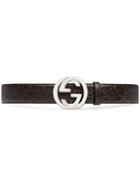 Gucci - Gucci Signature Leather Belt - Men - Leather/metal - 105, Brown, Leather/metal