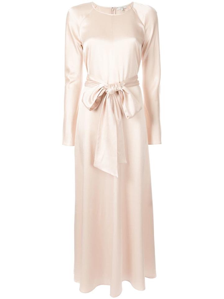 Layeur Long-sleeve Flared Maxi Dress - Pink