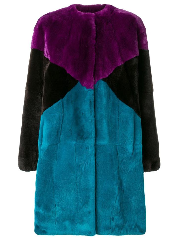 P.a.r.o.s.h. Mid-length Fur Coat - Purple