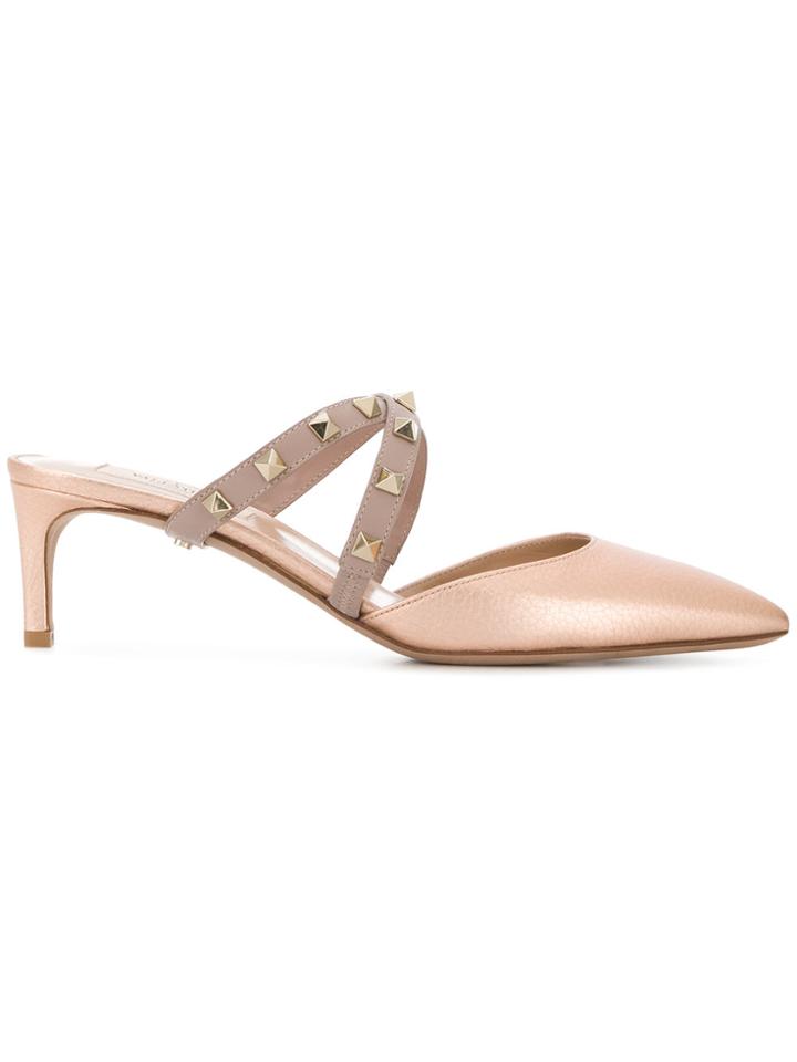 Valentino Garavani Studded Style Mules - Nude & Neutrals