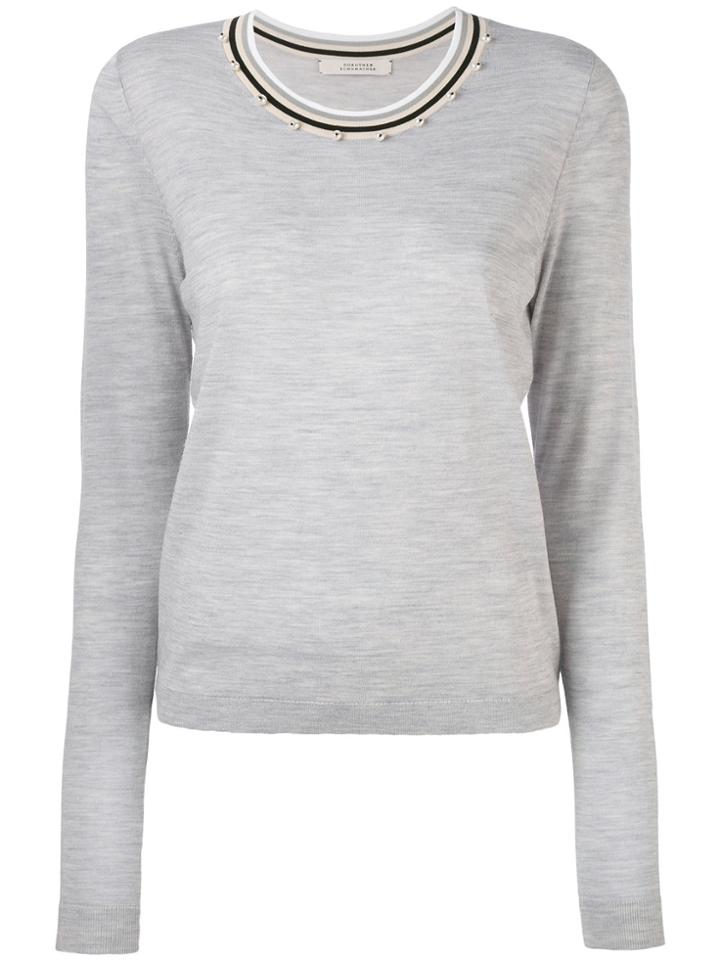 Dorothee Schumacher Embellished Neck Jumper - Grey