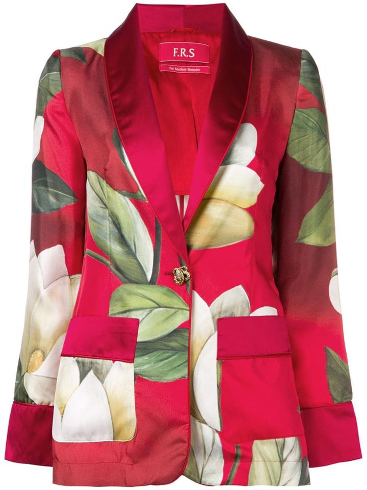 F.r.s For Restless Sleepers Printed Single-breasted Blazer - Red
