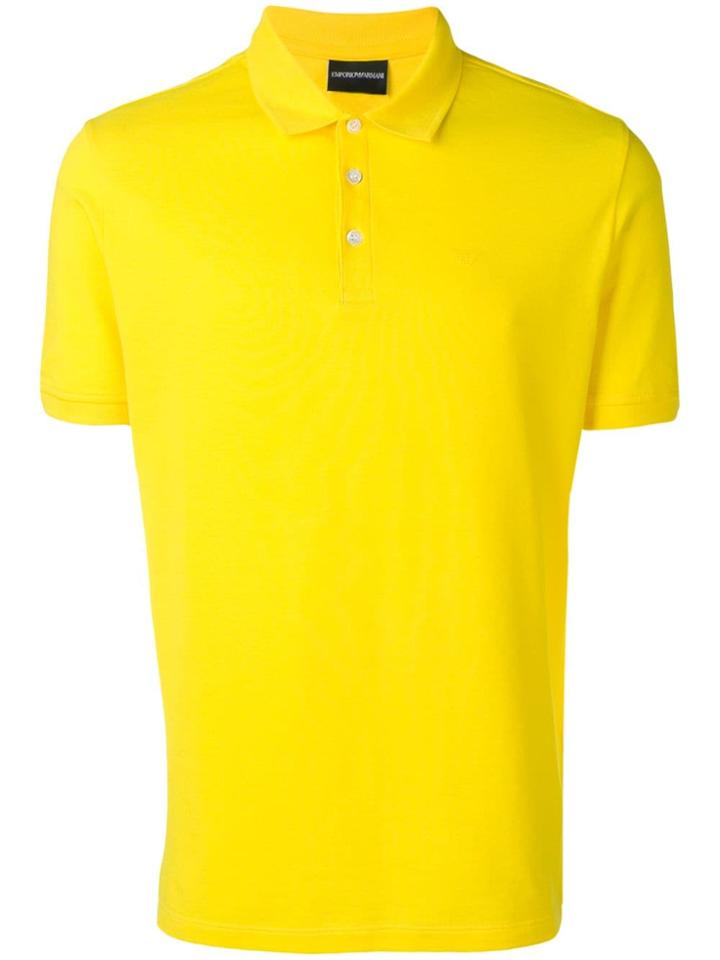 Emporio Armani Ribbed Polo T-shirt - Yellow