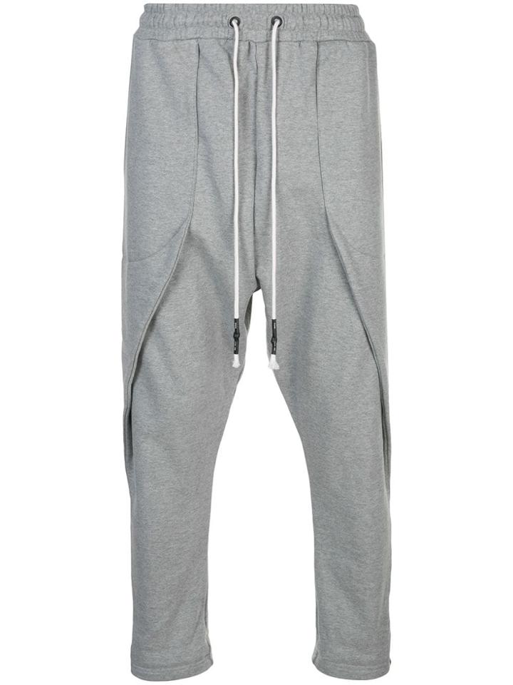 Mostly Heard Rarely Seen Drop Crotch Joggers - Grey