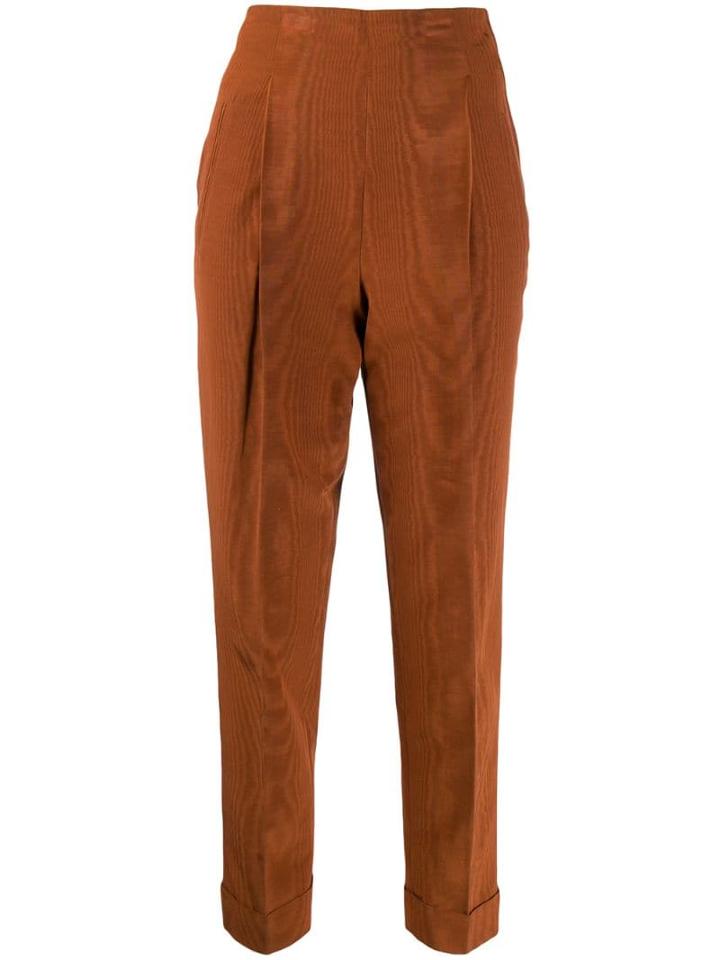 Romeo Gigli Pre-owned 1997 High Rise Cropped Trousers - Orange