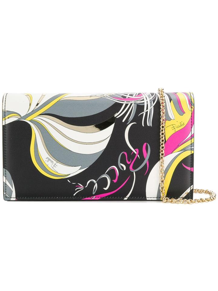 Emilio Pucci Small Printed Crossbody Bag - Black
