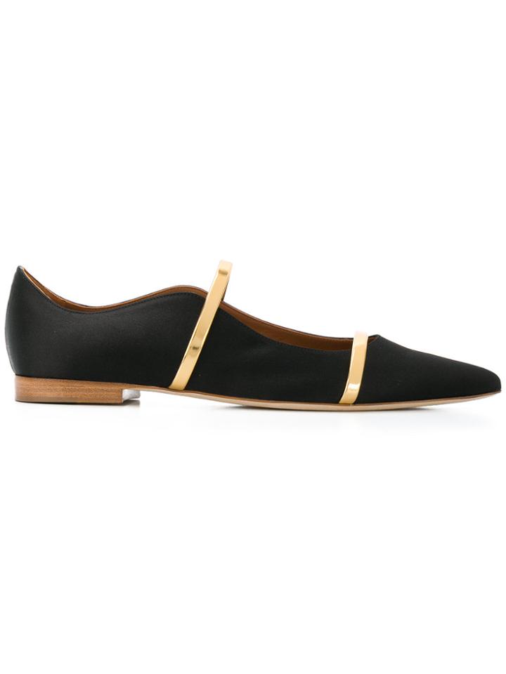 Malone Souliers Maureene Pointed Ballerina Shoes - Black